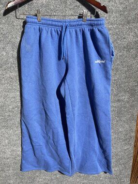 Edikted Sweatpants Mens 32 Blue Fleece Lounge Pants Elastic Waist Casual